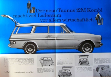Ford Taunus 12 M Kombi Modelprogram 1964 Carbrochure (0216)